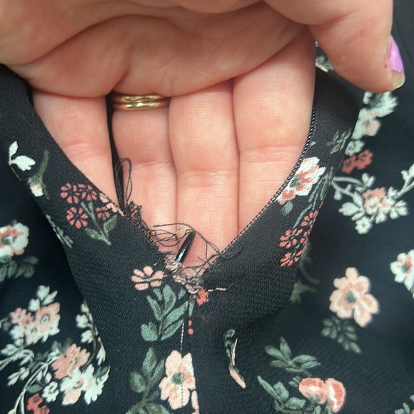 Reformation Bard Dress Mini Puff Sleeve Jolene Georgette Floral Size 12 - Picture 14 of 14